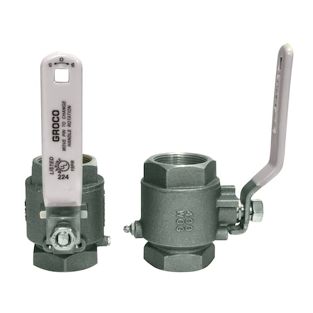 Groco 3/4" NPT Stainless Steel In-Line Ball Valve IBV-750-S